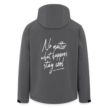 Cooler Spruch Coole Sprüche cool bleiben Coolness - Recycelte Männer Softshell-Jacke von Stanley/Stella - Anthrazit - Hinten - AI Model Male 185 light (185cm)
