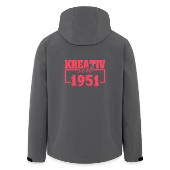 1951 - Recycelte Männer Softshell-Jacke von Stanley/Stella - Anthrazit - Hinten - AI Model Male 185 light (185cm)