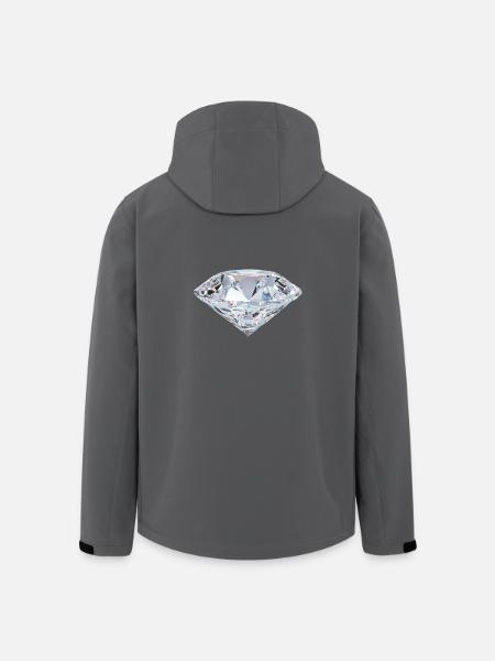 Diamant - Recycelte Männer Softshell-Jacke von Stanley/Stella - Anthrazit