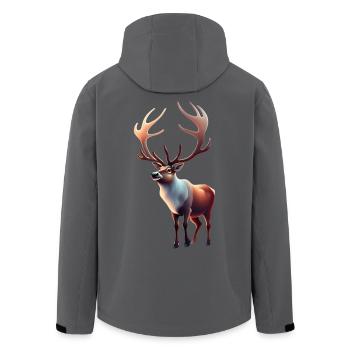 Weihnachtsmann Rentier - Recycelte Männer Softshell-Jacke von Stanley/Stella - Anthrazit - Hinten - AI Model Male 185 light (185cm)