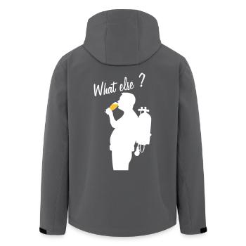 Tauchen und Bier! Was sonst? - Recycelte Männer Softshell-Jacke von Stanley/Stella - Anthrazit - Hinten - AI Model Male 185 light (185cm)