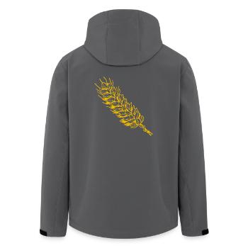 getreide corn cereal wheat weizen veggie gemuese v - Recycelte Männer Softshell-Jacke von Stanley/Stella - Anthrazit - Hinten - AI Model Male 185 light (185cm)