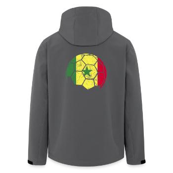 Senegal Soccer Ball Fußball - Recycelte Männer Softshell-Jacke von Stanley/Stella - Anthrazit - Hinten - AI Model Male 185 light (185cm)