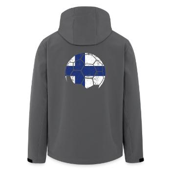 Finland Soccer Ball Fußball - Recycelte Männer Softshell-Jacke von Stanley/Stella - Anthrazit - Hinten - AI Model Male 185 light (185cm)