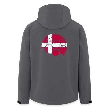 Denmark Soccer Ball Fußball - Recycelte Männer Softshell-Jacke von Stanley/Stella - Anthrazit - Hinten - AI Model Male 185 light (185cm)