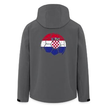 Croatia Soccer Ball Fußball - Recycelte Männer Softshell-Jacke von Stanley/Stella - Anthrazit - Hinten - AI Model Male 185 light (185cm)