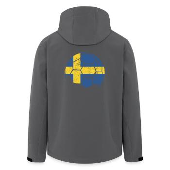 Sweden Soccer Ball Fußball - Recycelte Männer Softshell-Jacke von Stanley/Stella - Anthrazit - Hinten - AI Model Male 185 light (185cm)
