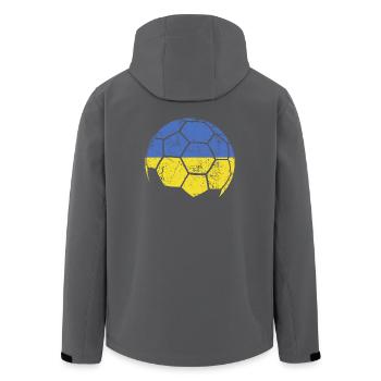 Ukraine Soccer Ball Fußball - Recycelte Männer Softshell-Jacke von Stanley/Stella - Anthrazit - Hinten - AI Model Male 185 light (185cm)