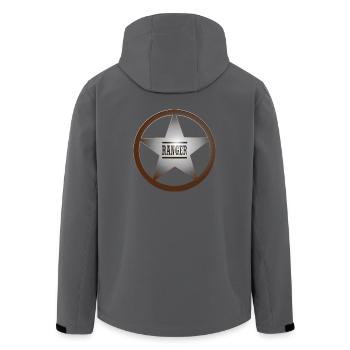 cowboy ranger rancher sheriff horse wester - Recycelte Männer Softshell-Jacke von Stanley/Stella - Anthrazit - Hinten - AI Model Male 185 light (185cm)