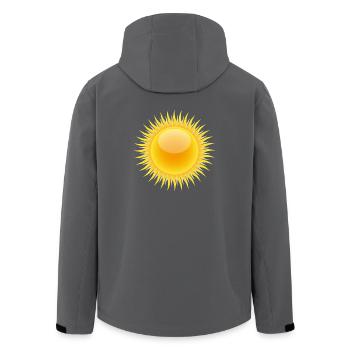 regenbogen sonne wolken wetter rainbow sun cloud50 - Recycelte Männer Softshell-Jacke von Stanley/Stella - Anthrazit - Hinten - AI Model Male 185 light (185cm)