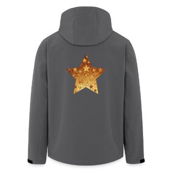 Stern mit Sternchen - Gold Geschenk Geschenkidee - Recycelte Männer Softshell-Jacke von Stanley/Stella - Anthrazit - Hinten - AI Model Male 185 light (185cm)