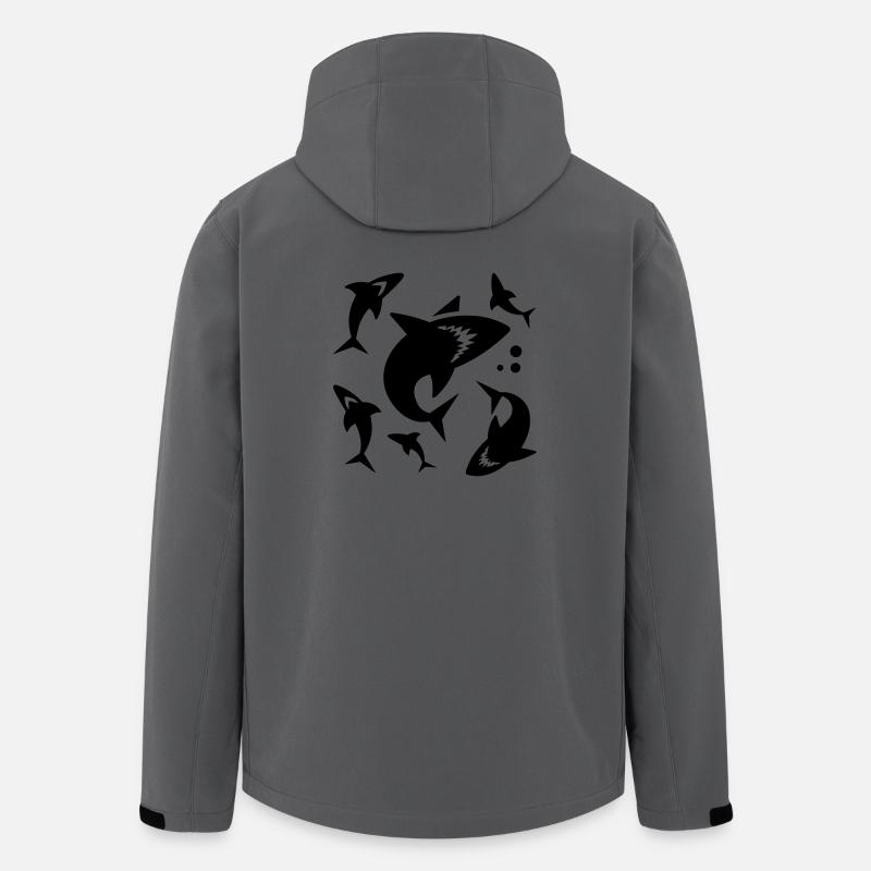 Hai - Haifischflosse - Recycelte Männer Softshell-Jacke Discoverer von Stanley/Stella - Anthrazit