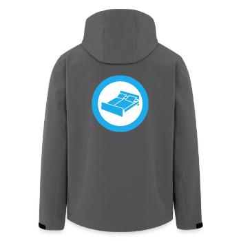 bett bed schlafen schlafzimmer sleeping room63 - Recycelte Männer Softshell-Jacke von Stanley/Stella - Anthrazit - Hinten - AI Model Male 185 light (185cm)