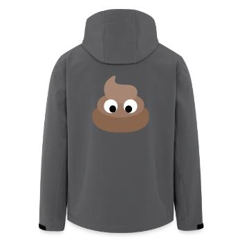 Kleiner Scheisshaufen mit Augen witzig süß - Recycelte Männer Softshell-Jacke von Stanley/Stella - Anthrazit - Hinten - AI Model Male 185 light (185cm)