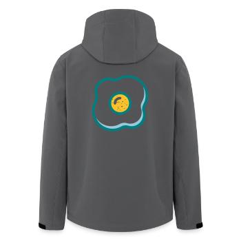 Spiegelei - Recycelte Männer Softshell-Jacke von Stanley/Stella - Anthrazit - Hinten - AI Model Male 185 light (185cm)