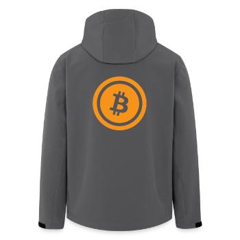 bitcoin - Recycelte Männer Softshell-Jacke von Stanley/Stella - Anthrazit - Hinten - AI Model Male 185 light (185cm)