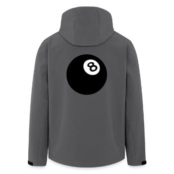 schwarz 8 Ball Pool 502 - Recycelte Männer Softshell-Jacke von Stanley/Stella - Anthrazit - Hinten - AI Model Male 185 light (185cm)