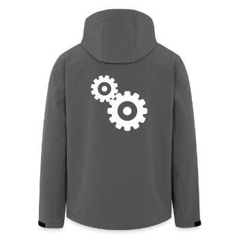 Zahnraeder - Recycelte Männer Softshell-Jacke von Stanley/Stella - Anthrazit - Hinten - AI Model Male 185 light (185cm)