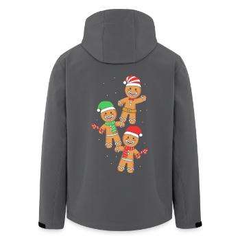 Lebkuchen Weihnachten Lebkuchenmann - Recycelte Männer Softshell-Jacke von Stanley/Stella - Anthrazit - Hinten - AI Model Male 185 light (185cm)