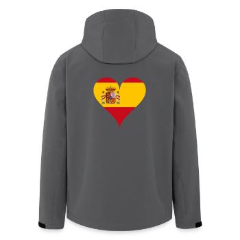 Herz Spanische Flagge Spanien Fan - Recycelte Männer Softshell-Jacke von Stanley/Stella - Anthrazit - Hinten - AI Model Male 185 light (185cm)