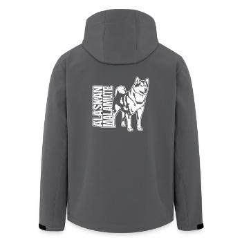 ALASKAN MALAMUTE Portrait Wilsigns Schlittenhund - Recycelte Männer Softshell-Jacke von Stanley/Stella - Anthrazit - Hinten - AI Model Male 185 light (185cm)
