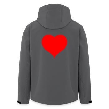Ein Herz für Dich - Recycelte Männer Softshell-Jacke von Stanley/Stella - Anthrazit - Hinten - AI Model Male 185 light (185cm)