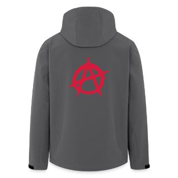 Anarchie Symbol Zeichen Darstellung - Recycelte Männer Softshell-Jacke von Stanley/Stella - Anthrazit - Hinten - AI Model Male 185 light (185cm)