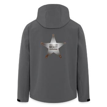 cowboy ranger rancher sheriff horse wester - Recycelte Männer Softshell-Jacke von Stanley/Stella - Anthrazit - Hinten - AI Model Male 185 light (185cm)
