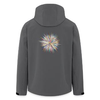 Farbexplosion der Extraklasse - Recycelte Männer Softshell-Jacke von Stanley/Stella - Anthrazit - Hinten - AI Model Male 185 light (185cm)