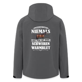 Warmblut Pferde Shirt-UNF - Recycelte Männer Softshell-Jacke von Stanley/Stella - Anthrazit - Hinten - AI Model Male 185 light (185cm)