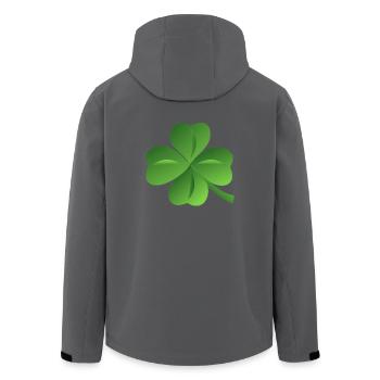 kleeblatt glueck shamrock luck four leaf clover18 - Recycelte Männer Softshell-Jacke von Stanley/Stella - Anthrazit - Hinten - AI Model Male 185 light (185cm)