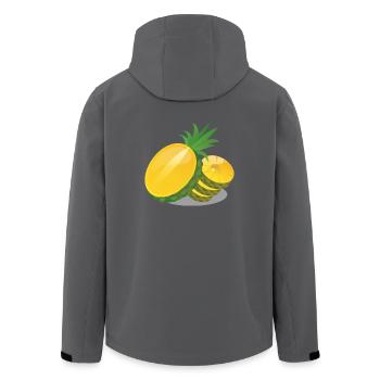 Ananas in Scheiben - Recycelte Männer Softshell-Jacke von Stanley/Stella - Anthrazit - Hinten - AI Model Male 185 light (185cm)