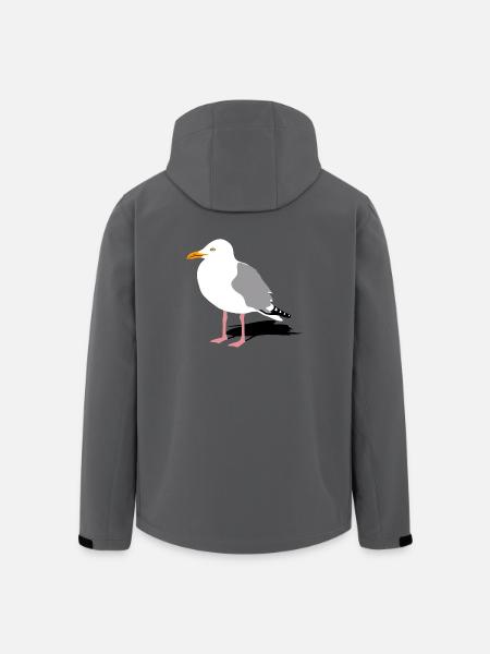 möwe seagull gull hafen segeln sailing hamburg - Recycelte Männer Softshell-Jacke von Stanley/Stella - Anthrazit