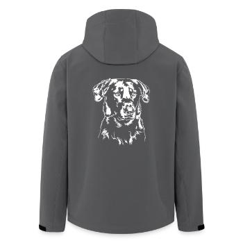BEAUCERON Hundeportrait Hund Hund Wilsigns - Recycelte Männer Softshell-Jacke von Stanley/Stella - Anthrazit - Hinten - AI Model Male 185 light (185cm)