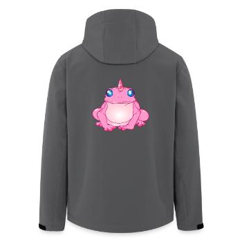 Frosch mit Horn - Recycelte Männer Softshell-Jacke von Stanley/Stella - Anthrazit - Hinten - AI Model Male 185 light (185cm)