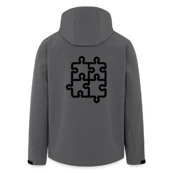puzzle pieces - Men’s Recycled Softshell Jacket by Stanley/Stella - anthracite - Back - AI Model Male 185 light (185cm)