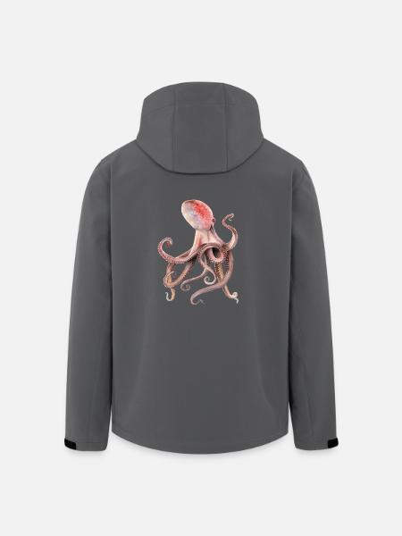 Krake - Recycelte Männer Softshell-Jacke von Stanley/Stella - Anthrazit