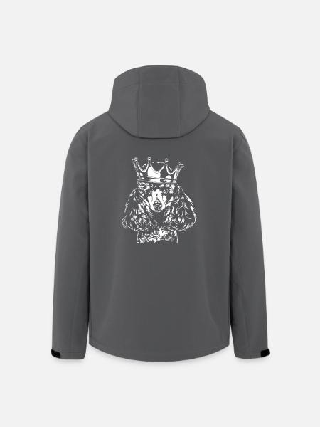 Miniature Poodle Zwergpudel Krone Hunde Wilsigns - Recycelte Männer Softshell-Jacke von Stanley/Stella - Anthrazit