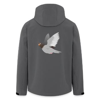 Fliegende Taube Geschenkidee Sonderangebot - Recycelte Männer Softshell-Jacke von Stanley/Stella - Anthrazit - Hinten - AI Model Male 185 light (185cm)