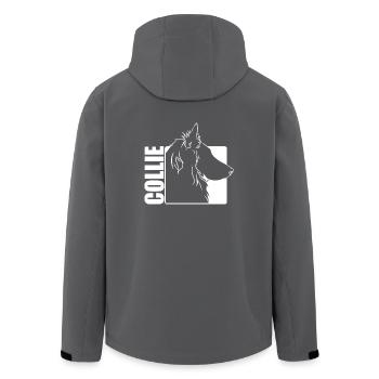 Langhaar Collie Profil Hunde Hund Wilsigns - Recycelte Männer Softshell-Jacke von Stanley/Stella - Anthrazit - Hinten - AI Model Male 185 light (185cm)