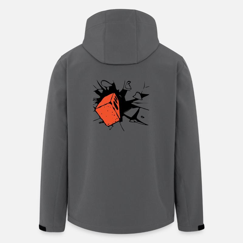 Brick crashes through - Men’s Recycled Softshell Jacket by Stanley/Stella - anthracite