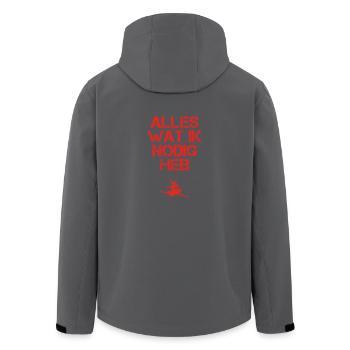 presentje wat ik nodig ballet yoga 1 - Recycelte Männer Softshell-Jacke von Stanley/Stella - Anthrazit - Hinten - AI Model Male 185 light (185cm)