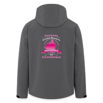 Geschenk Perfekte Mischung aus Prinzessin Vanessa - Recycelte Männer Softshell-Jacke von Stanley/Stella - Anthrazit - Hinten - AI Model Male 185 light (185cm)