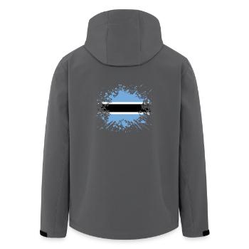 home country roots wurzeln love Botswana png - Recycelte Männer Softshell-Jacke von Stanley/Stella - Anthrazit - Hinten - AI Model Male 185 light (185cm)