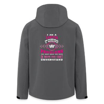 bday gift i am woman wife LAWYER - Recycelte Männer Softshell-Jacke von Stanley/Stella - Anthrazit - Hinten - AI Model Male 185 light (185cm)