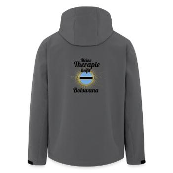 Geschenk Therapie ist Heimat Botswana - Recycelte Männer Softshell-Jacke von Stanley/Stella - Anthrazit - Hinten - AI Model Male 185 light (185cm)