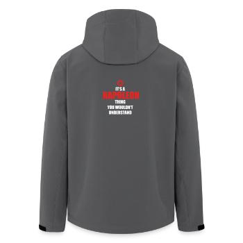 Geschenk it s a thing birthday understand NAPOLEON - Recycelte Männer Softshell-Jacke von Stanley/Stella - Anthrazit - Hinten - AI Model Male 185 light (185cm)