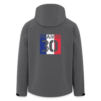 frankreich fussball franzose wm crew member 30 - Recycelte Männer Softshell-Jacke von Stanley/Stella - Anthrazit - Hinten - AI Model Male 185 light (185cm)