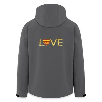 Liebe Wurzeln Heimat Land Home Stolz estelada kata - Recycelte Männer Softshell-Jacke von Stanley/Stella - Anthrazit - Hinten - AI Model Male 185 light (185cm)