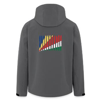 Roots heimat home love stolz Seychellen png - Recycelte Männer Softshell-Jacke von Stanley/Stella - Anthrazit - Hinten - AI Model Male 185 light (185cm)